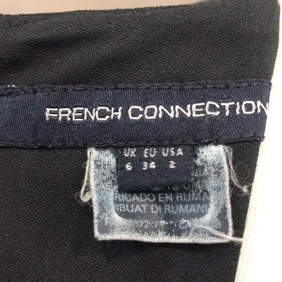 👗 French Connection Black and Purple Work Dress - Size 2 - Picture 4 of 4